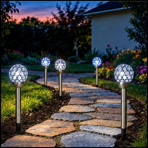 6 x lampa solarna 39cm led zestaw do ogrodu wbijana ogrodowa czujnik