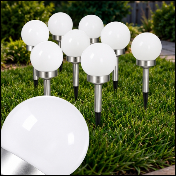 9 x lampa solarna 34cm led zestaw do ogrodu wbijana ogrodowa czujnik kula (8).jpg