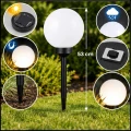 Lampa solarna 4 led wbijana czujnik zmierzchu do ogrodu 53cm biała kula ip44 (4).jpg