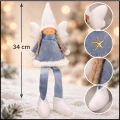Anioł krasnal prezent świąteczny srebrny aniołek ozdoba dekor 34cm skrzat (5).jpg