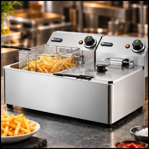 Frytownica frytkownica podwójna blue line 230v 2x3300w 2x6l do restauracji mocna