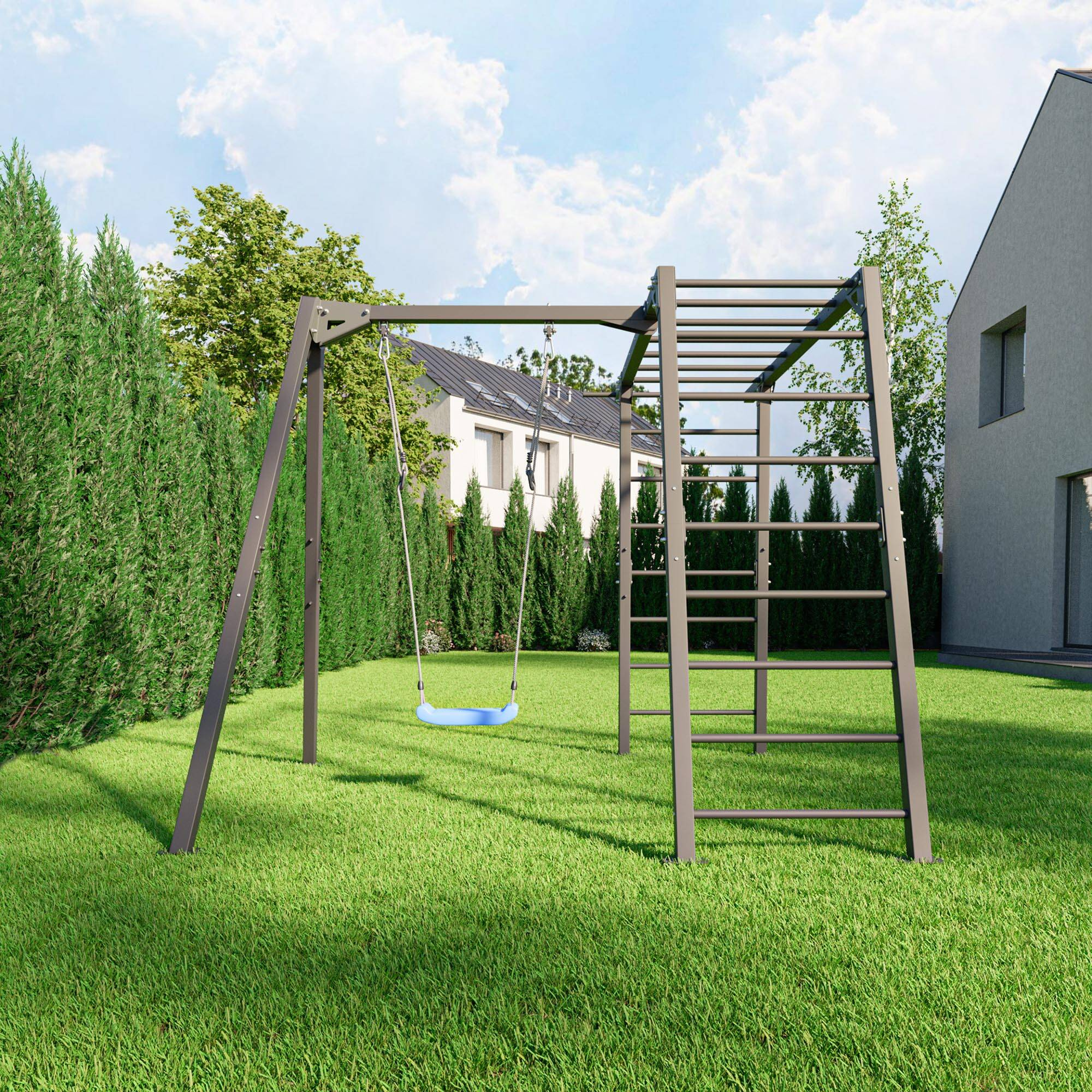 Zestaw stalowa drabinka gimnastyczna+huśtawka, do ćwiczeń, plac zabaw2.jpg